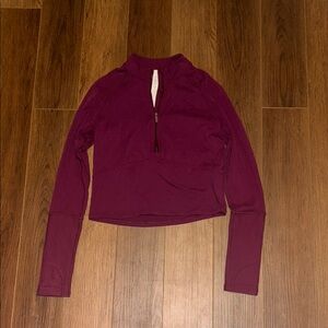 Women's Burgundy Long Sleeve Top